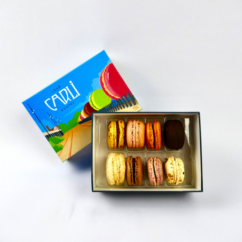 Coffret 8 macarons - Chocolaterie & Pâtisserie Maison Carli à Nantes