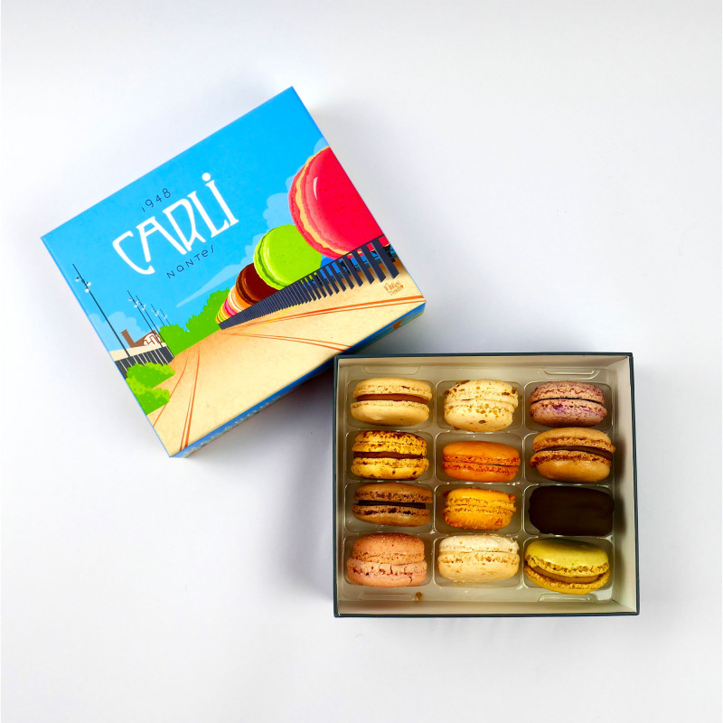 Coffret 12 macarons - Chocolaterie & Pâtisserie à Nantes Depuis 1948
