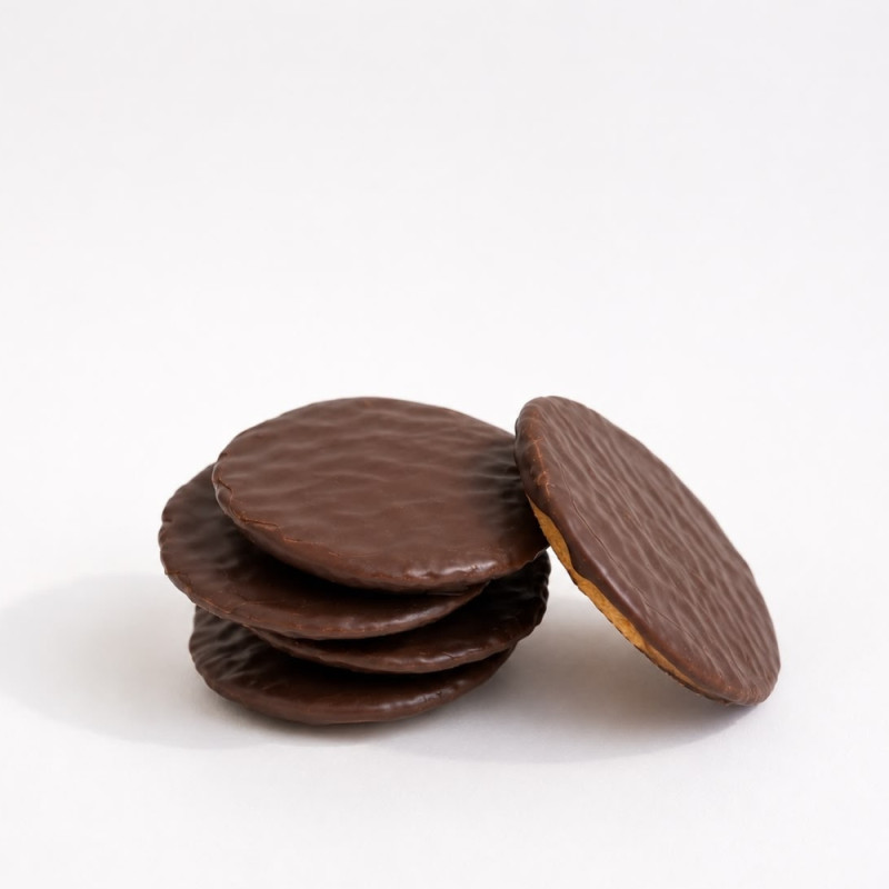 Galettes fines enrobées de chocolat noir