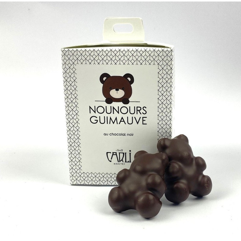 Nounours Guimauve chocolat noir Carli